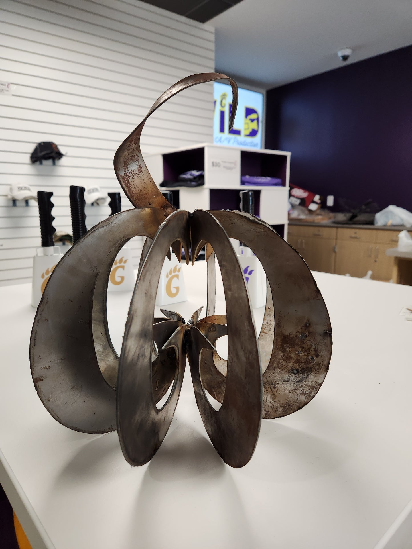Metal Pumpkin Decoration