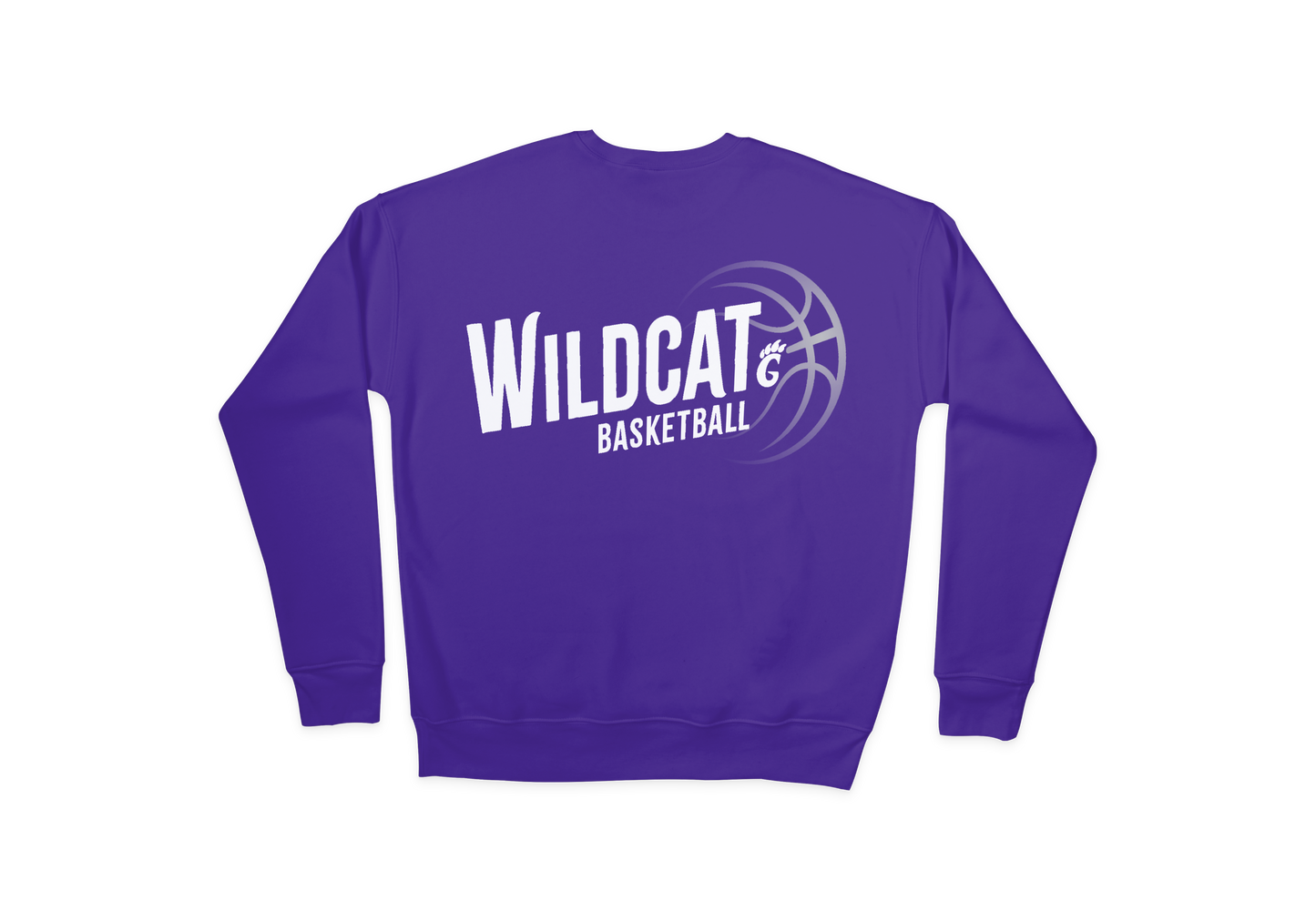 Wildcat Basketball Design 2 - Crew Neck Sweatshirt