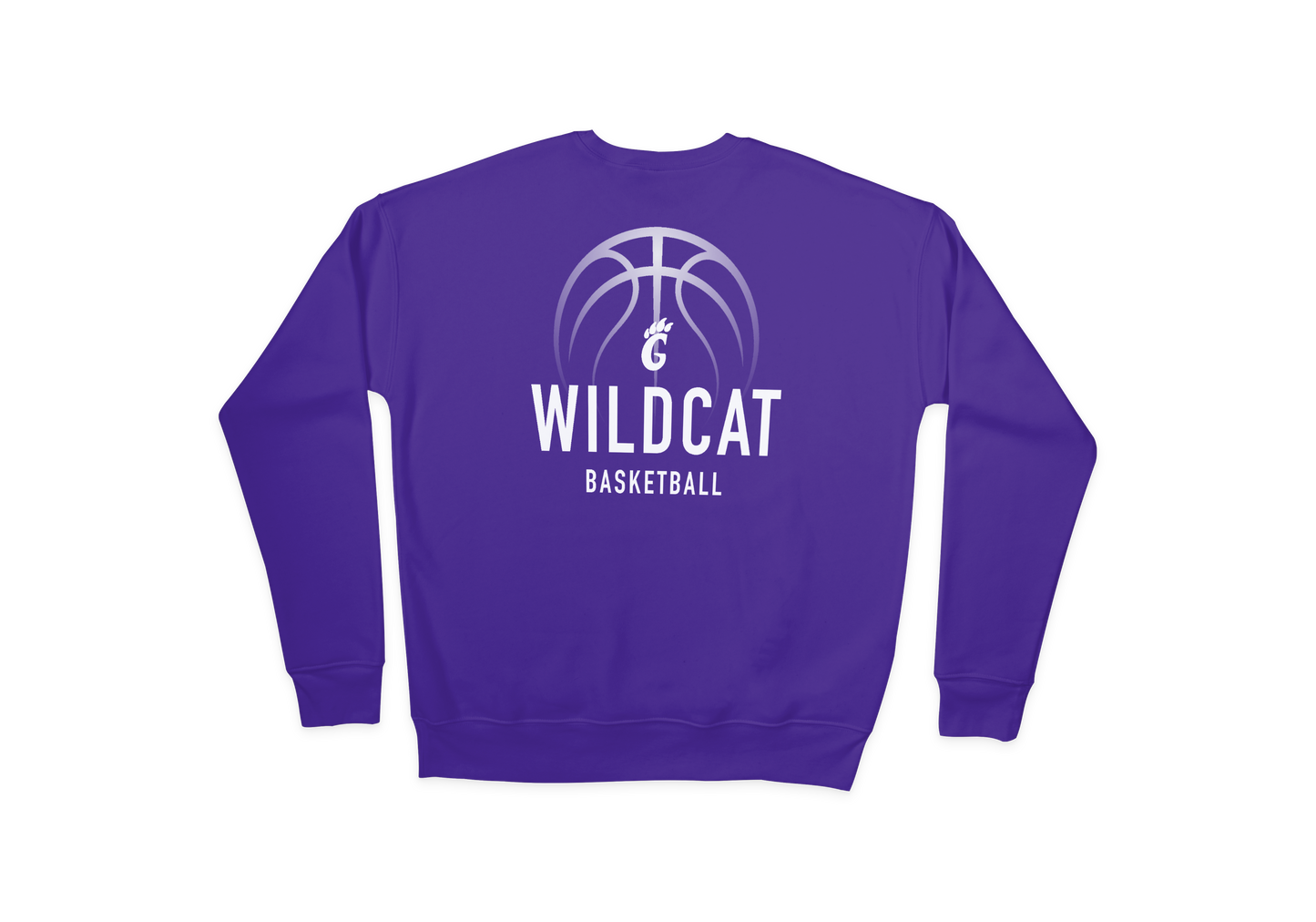 Wildcat Basketball Design 1 - Crew Neck Sweatshirt